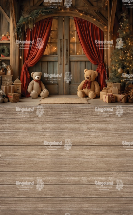 tlo-swiateczne-drewniany-dom-misie-choinka-prezenty-Z743.webp