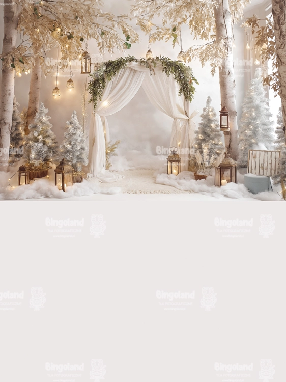 tlo-fotograficzne-zimowe-boho-bialy-luk-draperie-srebrne-choinki-latarenki-Z763.webp