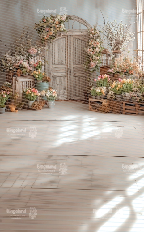 tlo-fotograficzne-rustykalne-drzwi-wiosenne-kwiaty-tulipany-CL1772.webp