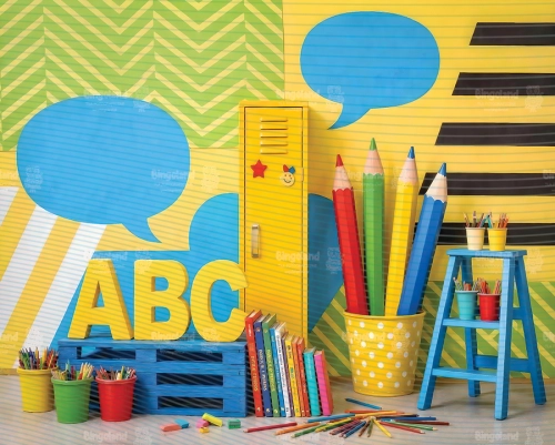 Tło Fotograficzne szkolne Kolorowy Świat Edukacji.webp