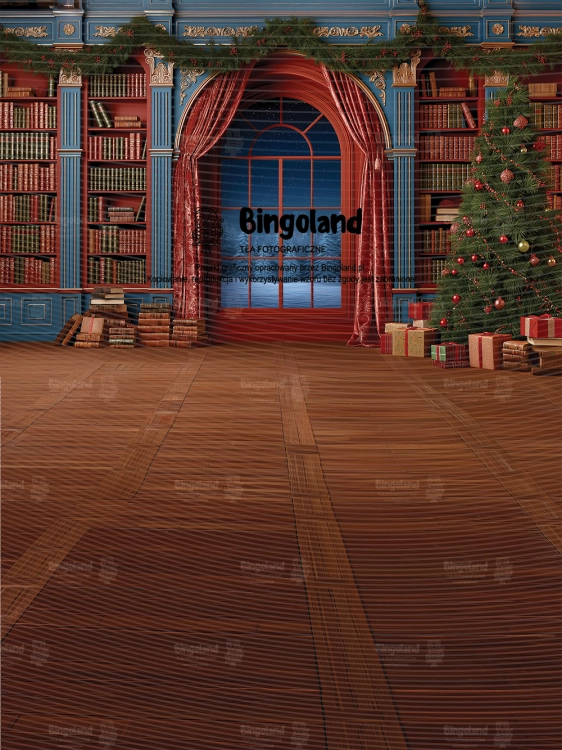 tlo-fotograficzne-swiateczne-krolewska-biblioteka-okno-zimowy-las-choinka-Z808.webp