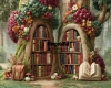 Tło fotograficzne Magiczna Biblioteka w Lesie CL 1834