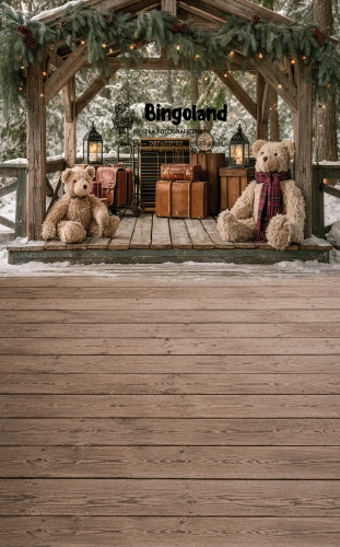 rustykalne-tlo-fotograficzne-swiateczne-drewniana-wiata-misie-Z877.webp