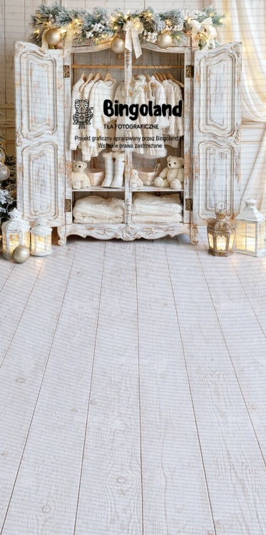 Jasne Świąteczne Tło Fotograficzne – Biała Szafa Z 890